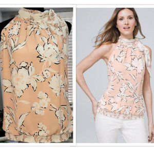 Small WHBM Mixed-Floral Halter Top MSRP $79